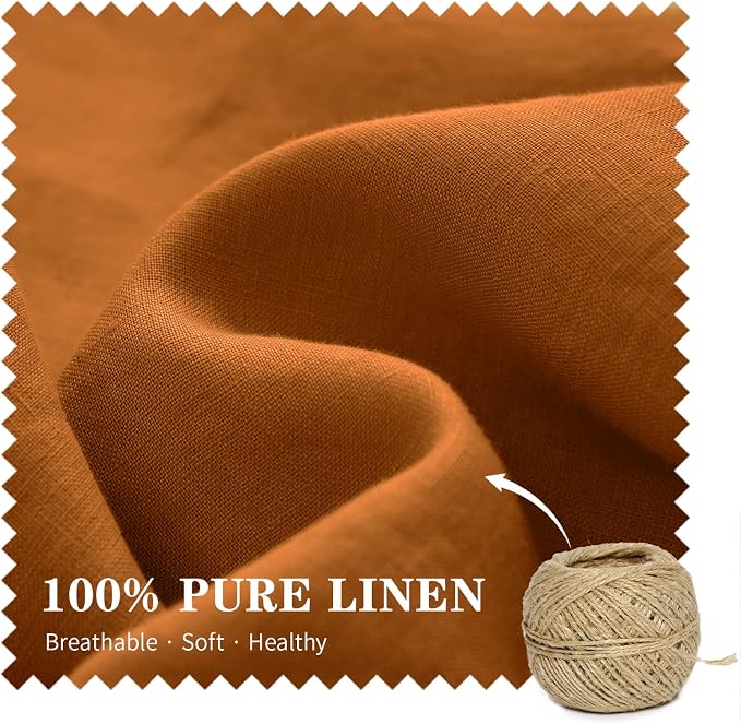 Simple&Opulence 100% Linen Lumbar Pillow Cover 12 x 20 Inches Set of 2 - Image 2
