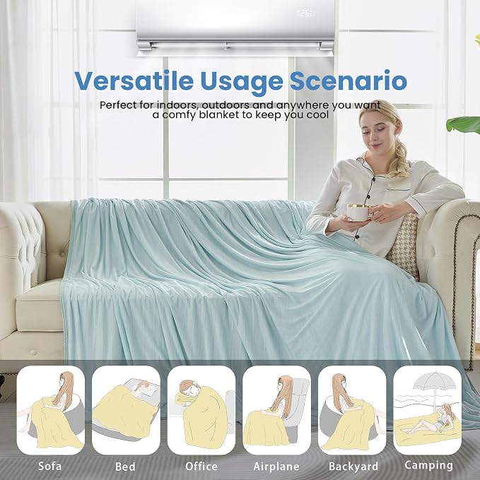 OIGAE Cooling Blanket for Hot Sleepers - Image 7