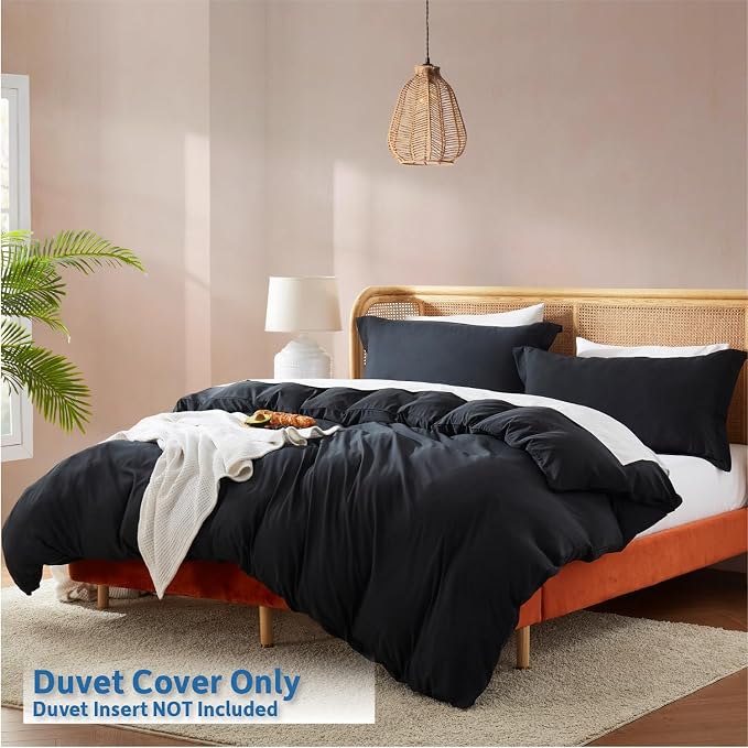 Nestl Black Duvet Cover King Size - Image 2