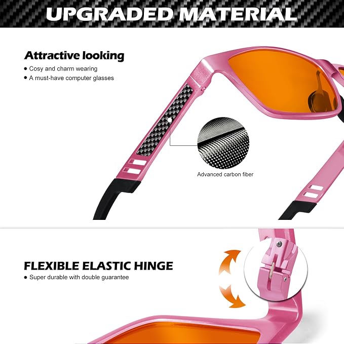 ANYLUV Blue Light Blocking Glasses Men Computer Gaming Glasses Lightweight - Image 3