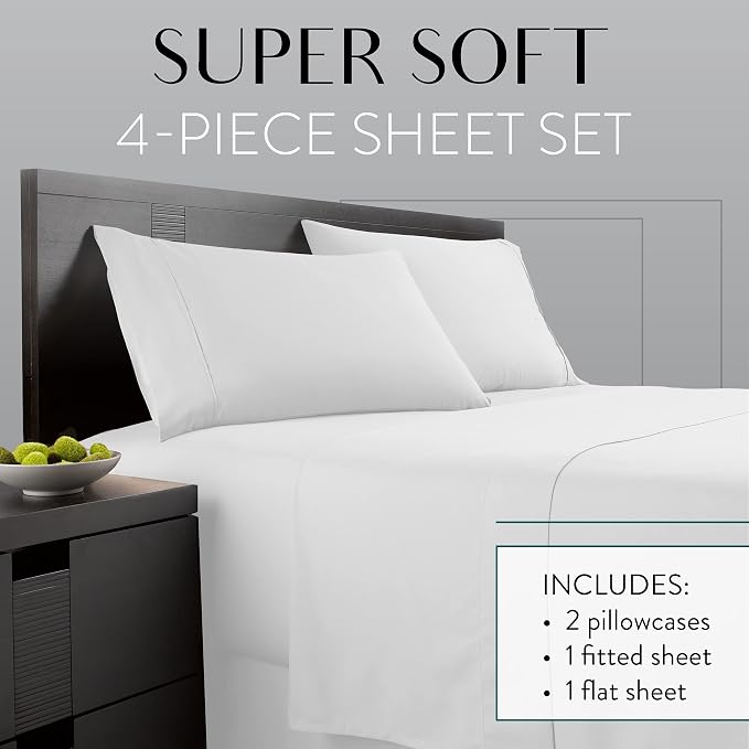 Danjor Linens Twin Bunk Bed Sheets w/ 2 Pillowcases, Lightweight Brushed - Image 2