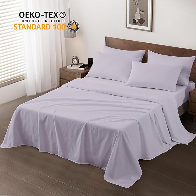 Maple&Stone Twin Flat Sheet 6 Pack, Premium Soft & Breathable, Brushed - Image 3