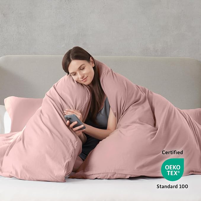 Nestl Blush Pink Duvet Cover Queen Size - Image 3