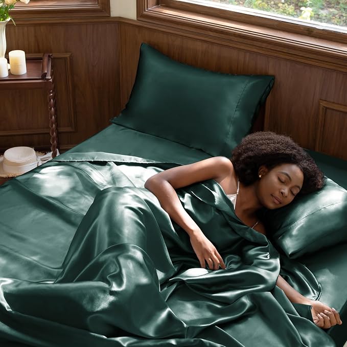 CozyLux Satin Sheets King Size Sheet Set - Image 2