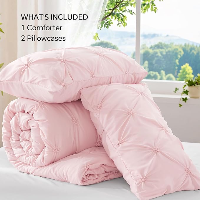 BEDELITE Baby Pink Queen Comforter Set - Image 7