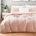 NEXHOME PRO Duvet Cover Set Oversized Queen 98"x98" Linen Look Textured Organic by NEXHOMEPRO