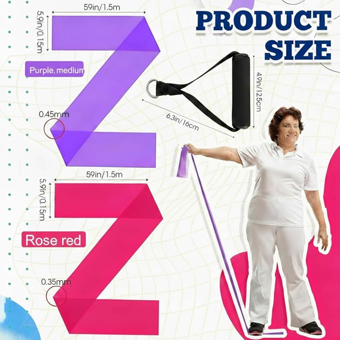 2 Pcs Resistance Band with Handles Chair Exercise Equipment - Image 2