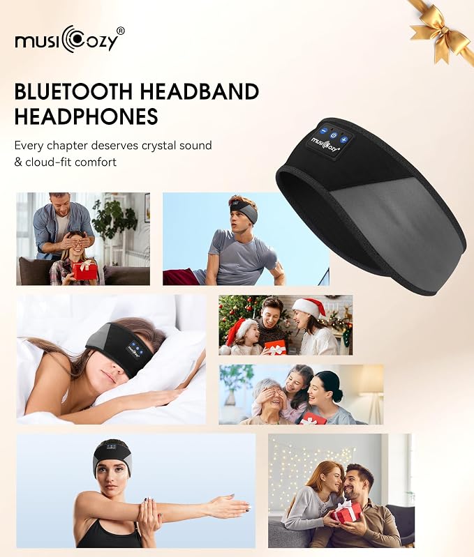 MUSICOZY Sleep Headphones Bluetooth 5.4 Headband, Wireless Earphones Music - Image 8