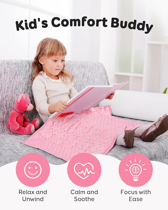 Kivik Weighted Lap Pad, Minky Dots Small Weighted Blanket 2lbs, Ultra-Soft - Image 3