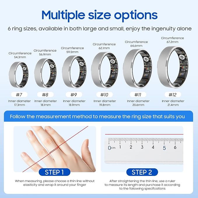 Smart Health Ring, Featuring Stress and Sleep Monitoring Functions, Compatible - Image 2