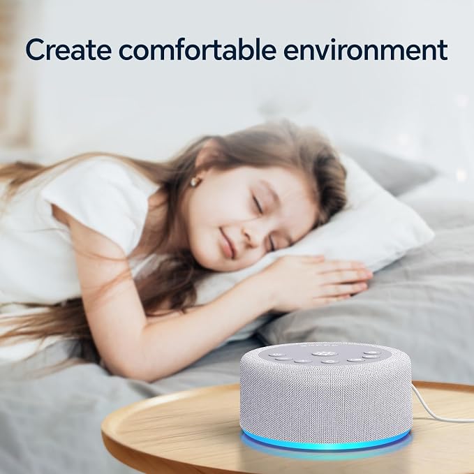 Sound Machine Night Light White Noise Brown Noise Machine 30 Non Looping Sounds - Image 6