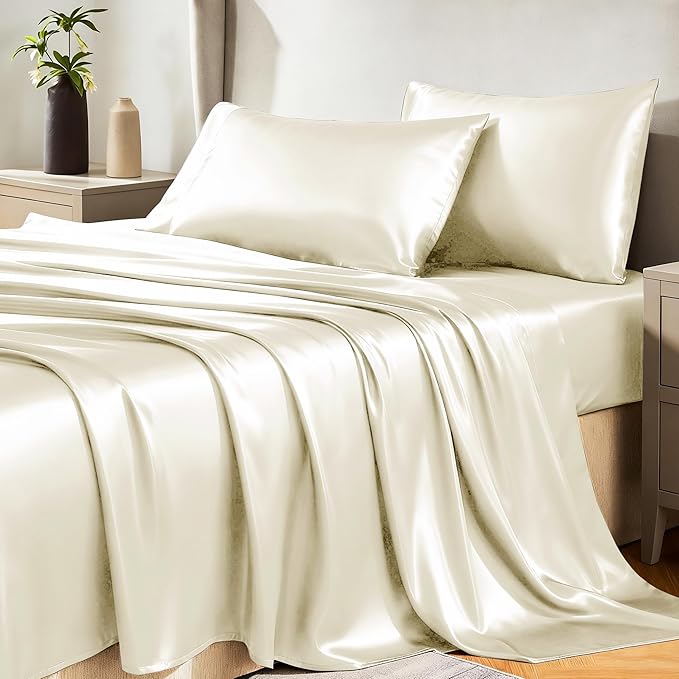 CozyLux Satin Sheets Full Size Sheets by CozyLux