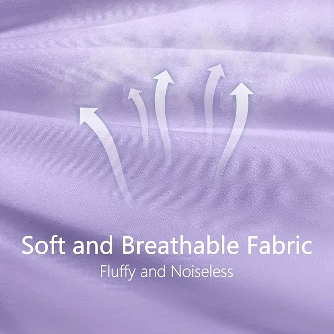TEXARTIST Premium 2100 Series King Comforter All Season Breathable Lavender - Image 3