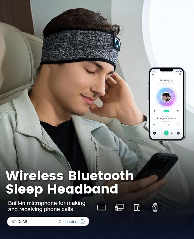 Perytong Sleep Headphones Wireless, Air Travel, Meditation - Image 7