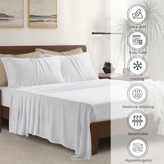 Luxury Bamboo Market | King Envelope Pillowcase Set | 100% Viscose Made from - Image 3