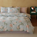 MKXI Floral Duvet Cover Queen 100% Cotton Blue Farmhouse Bedding Soft by MKXI