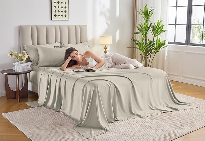 Pure Bamboo California King Sheets, Genuine 100% Organic Viscose Derived from - Image 2