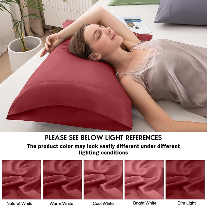 Pillowcases Queen Size 2 Pack, Viscose Cooling Pillow Cases - Image 6