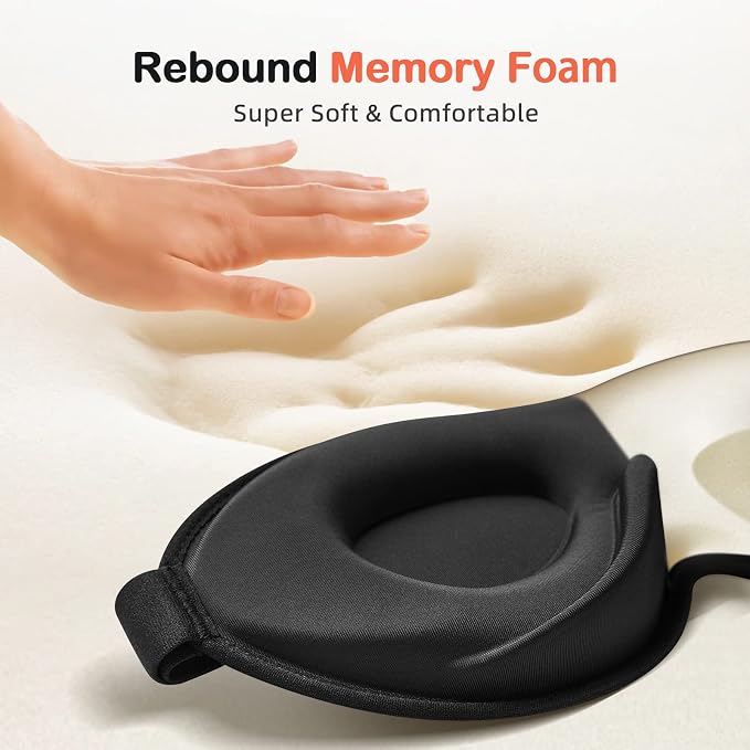 INNELO Sleep Mask for Side Sleeper, Eye Mask Sleeping Women Men, 100% Light - Image 5