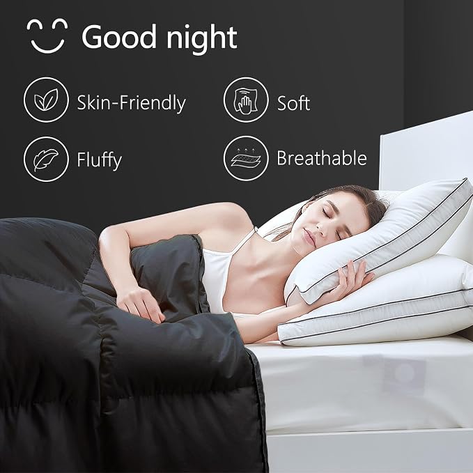 TEXARTIST Premium 2100 Series Twin Comforter All Season Breathable Black - Image 2