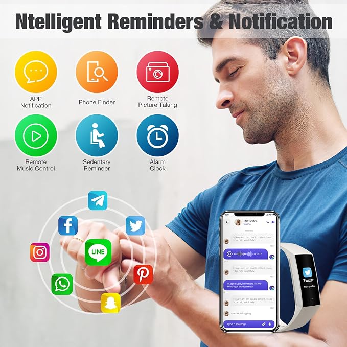 Zeacool Fitness Tracker with Heart Rate Blood Oxygen Blood Pressure Sleep - Image 5