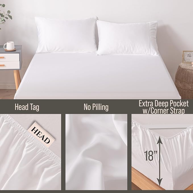 Bella Coterie Luxury Bamboo Viscose Cal King Size Fitted Sheet Only | 100% - Image 3