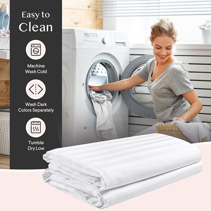 FAUNNA 600TC 100% Cotton Pillow Protectors, King Size, 6 Pack, Oeko-TEX - Image 5