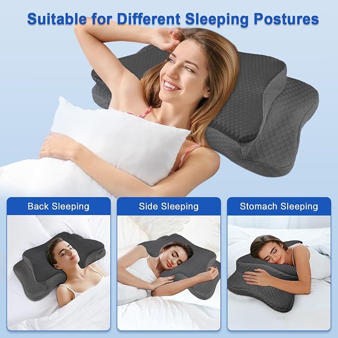Pain Relief Cervical Pillow for Neck Support, Adjustable Ergonomic Pillow Cozy - Image 4