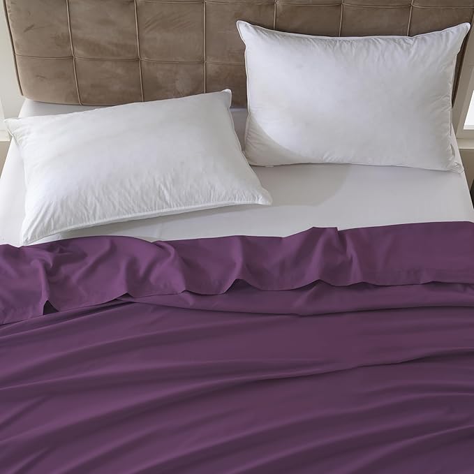 ZPECC Twin Flat Sheet Only 6 Pack, Durable Dark Purple Top Bed Sheets - Image 7