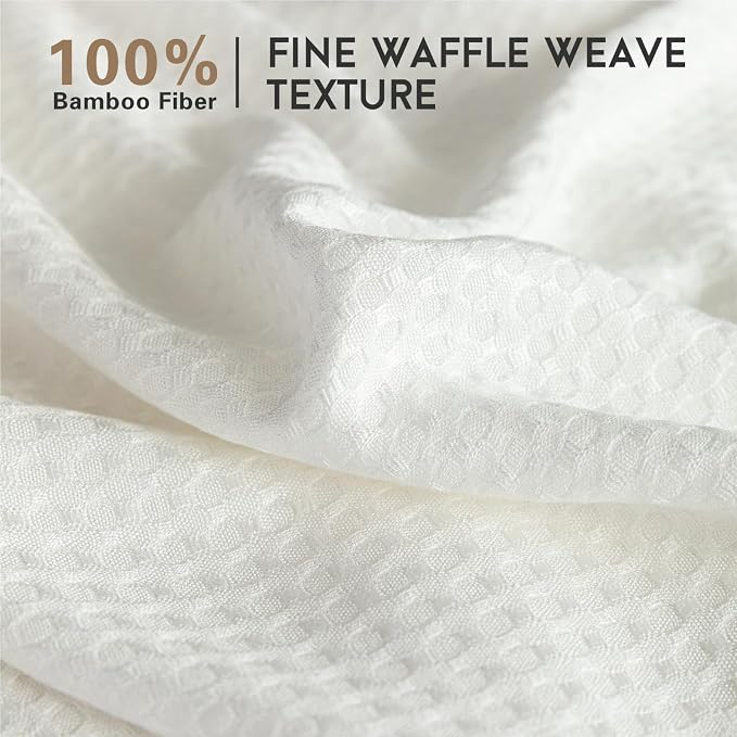 AmyHomie Cooling Waffle Blanket King Size, 100% Rayon Derived from Bamboo - Image 2