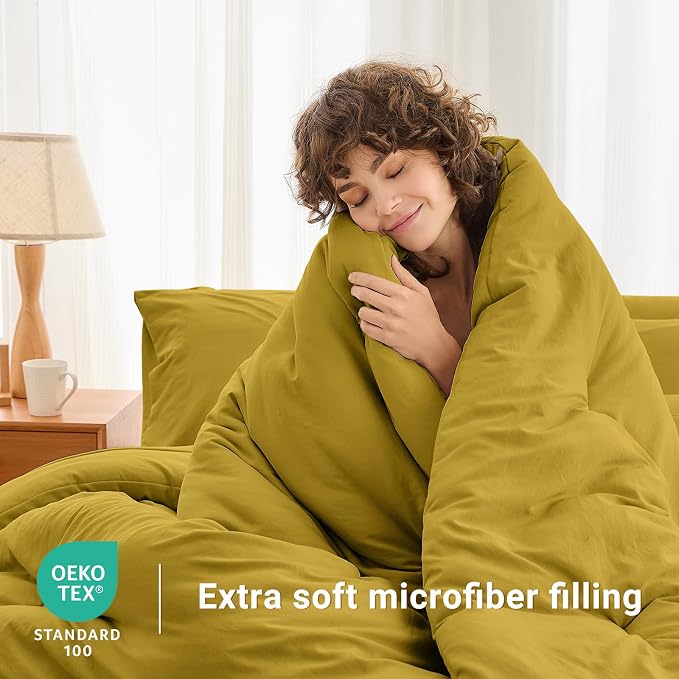 MUXHOMO 7 Pieces Full Comforter Set, Soft Bed in a Bag Full Size, All Season - Image 3