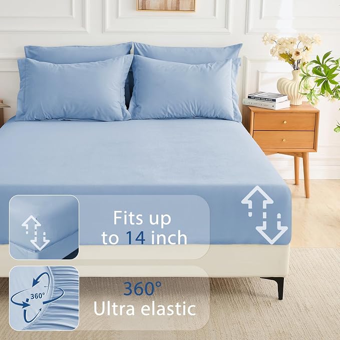 MUXHOMO 5 Pieces Twin Comforter Set, Soft Bed in a Bag Twin Size, All Season - Image 6