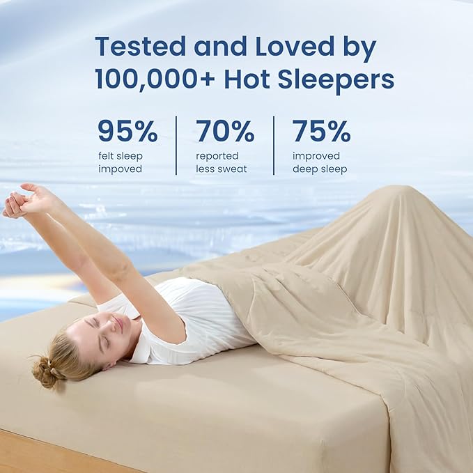Cozy Bliss Cooling Comforter Twin Size, Cooling Blankets - Image 4