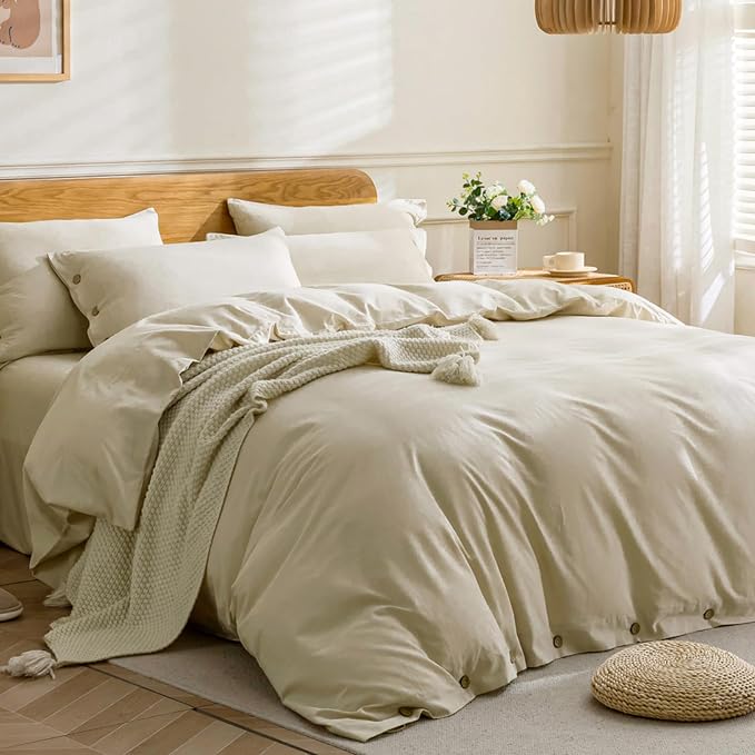 JELLYMONI Cotton Duvet Cover Cal King Size - Image 3