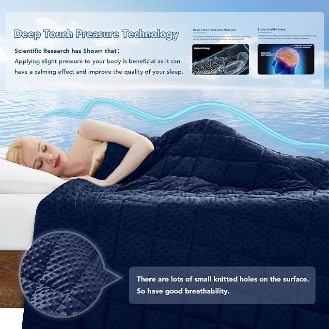 Topcee Weighted Blanket for Adults, Minky Dots Heavy Blanket for 140-160lbs - Image 3