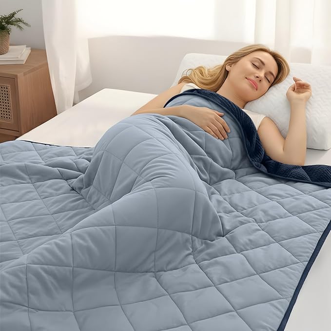 ZonLi 15lbs Weighted Blanket for Adults Sleeping, Double-Sided All Season by Zonli