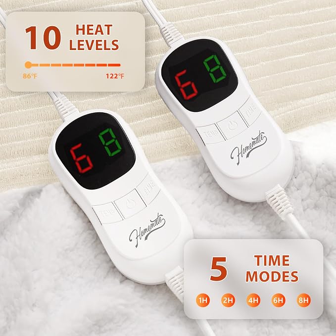 Homemate Electric Heated Blanket King Size - Image 3