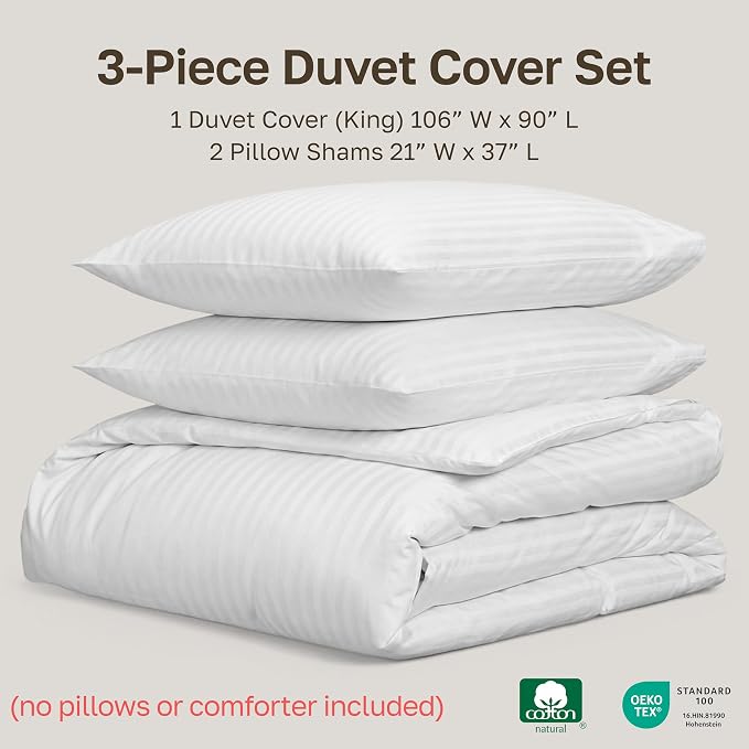 California Design Den King Size Duvet Cover Set, Premium 400 Thread Count 100% - Image 5