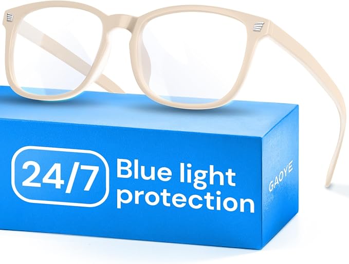 Gaoye Milky Blue Light Glasses for Computer & Gaming by Gaoye