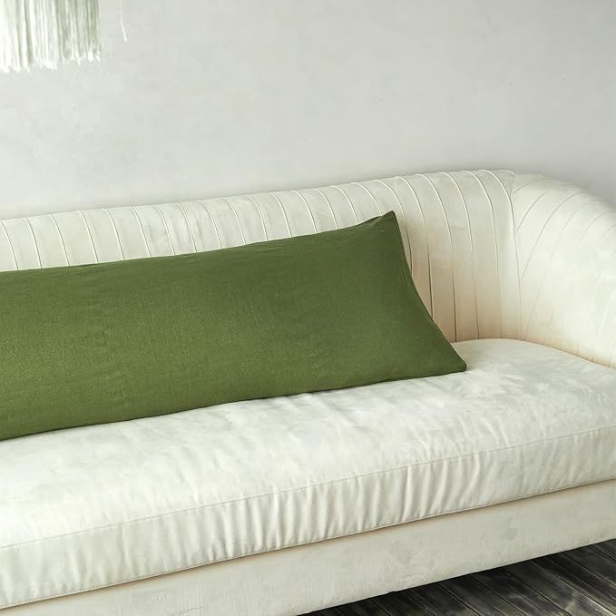 Simple&Opulence Body Pillow Cover 20" x 54", 100% Pure Linen, Ultra Soft and - Image 6