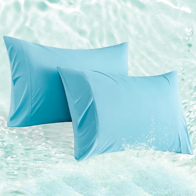 Accuratex Cooling Pillow Cases Standard Size Set of 2, Envelope Soft Breathable by ACCURATEX