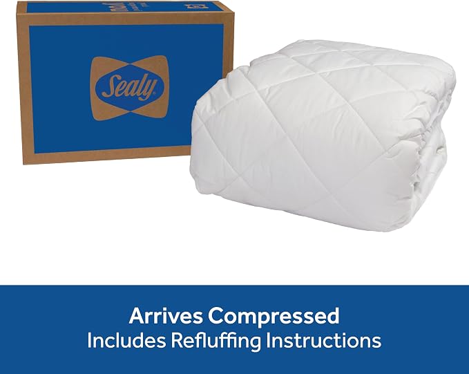 Sealy Luxury 100% Cotton Soft Top Layer, High Loft Comfort EternaLoft Fiberfill - Image 8