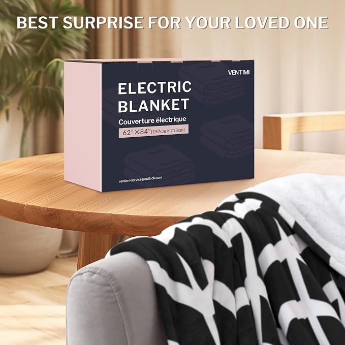 VENTIMI Electric Blanket Heated Throw, Fast Heating Blankets - Image 8
