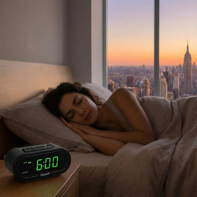 Sharp AccuSet Automatic Smart Alarm Clock – Self-Setting Digital Clock - Image 6