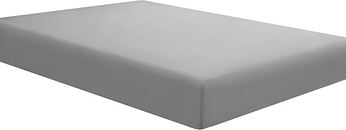 Sfoothome Twin Grey Fitted Sheet Only, Wrinkle Free by Sfoothome