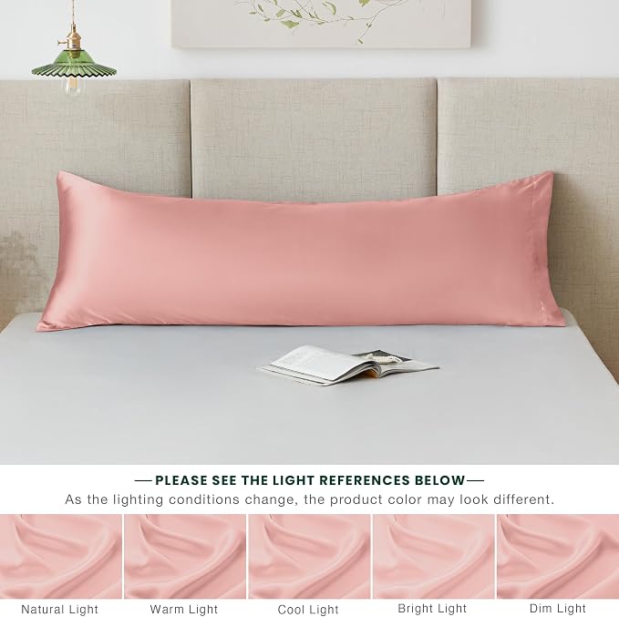Love's cabin Satin Body Pillowcase 20x54, Cooling Pillow Cover - Image 8