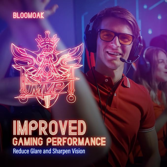 Bloomoak 100% Red Lens Blue Green Light Blocking Glasses- Dual AR Coatings - Image 6