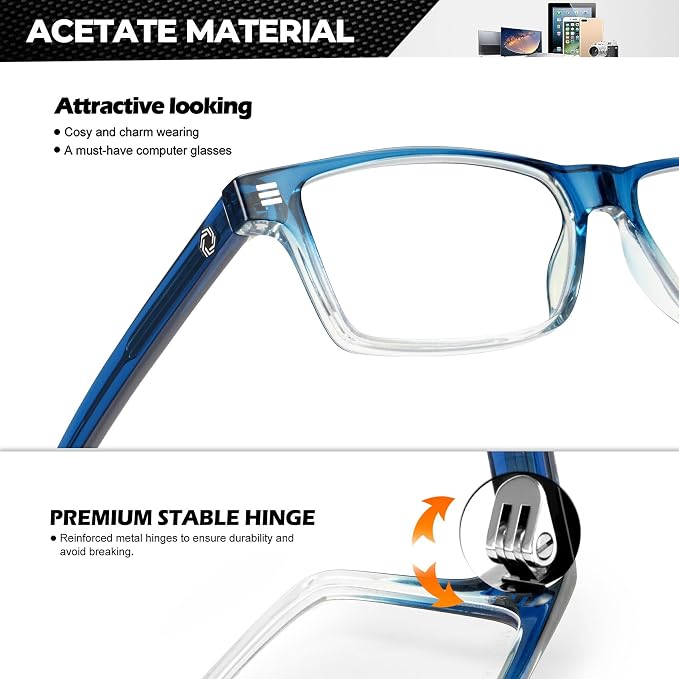 ANYLUV Blue Light Glasses Men Woman, Eye Strain Relief Eye Protection - Image 3