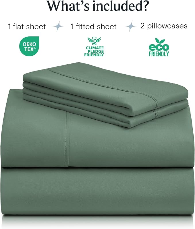 LuxClub 4 PC Queen Sheet Set, Breathable Luxury Bed Sheets, Deep Pockets 18" - Image 2