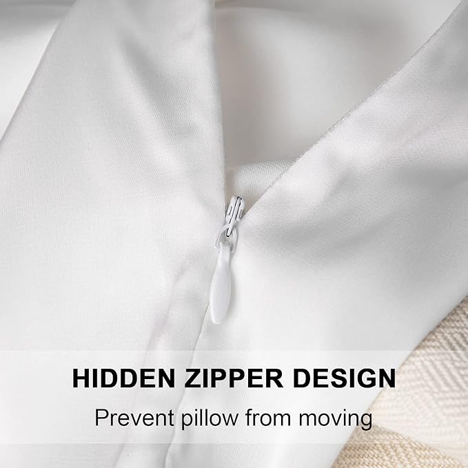 Mulberry Silk Pillowcase for Hair and Skin, Queen Size Cooling Silk Pillow Case - Image 2